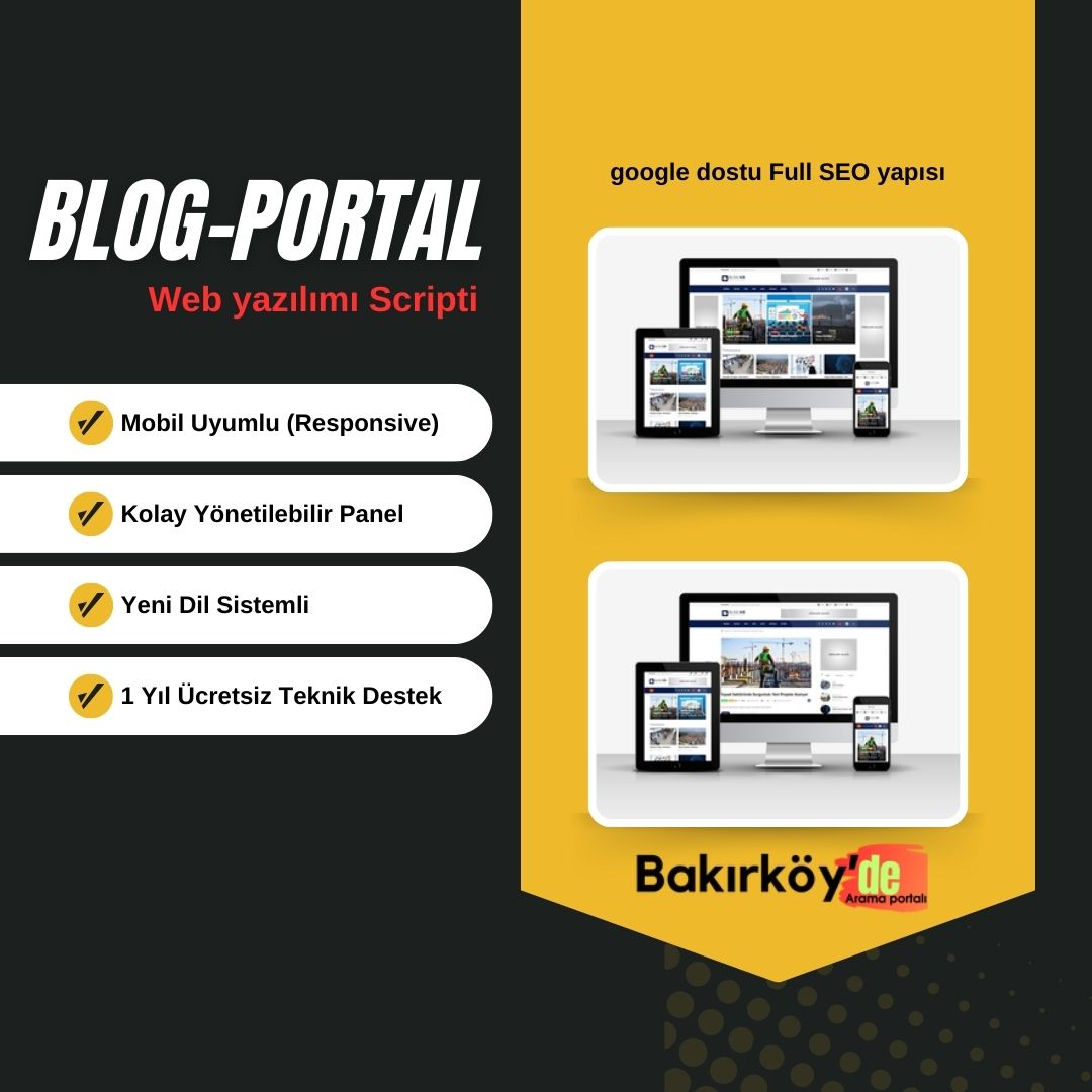 Blog-Portalı web yazılım scripti Yeni Dil Sistemli