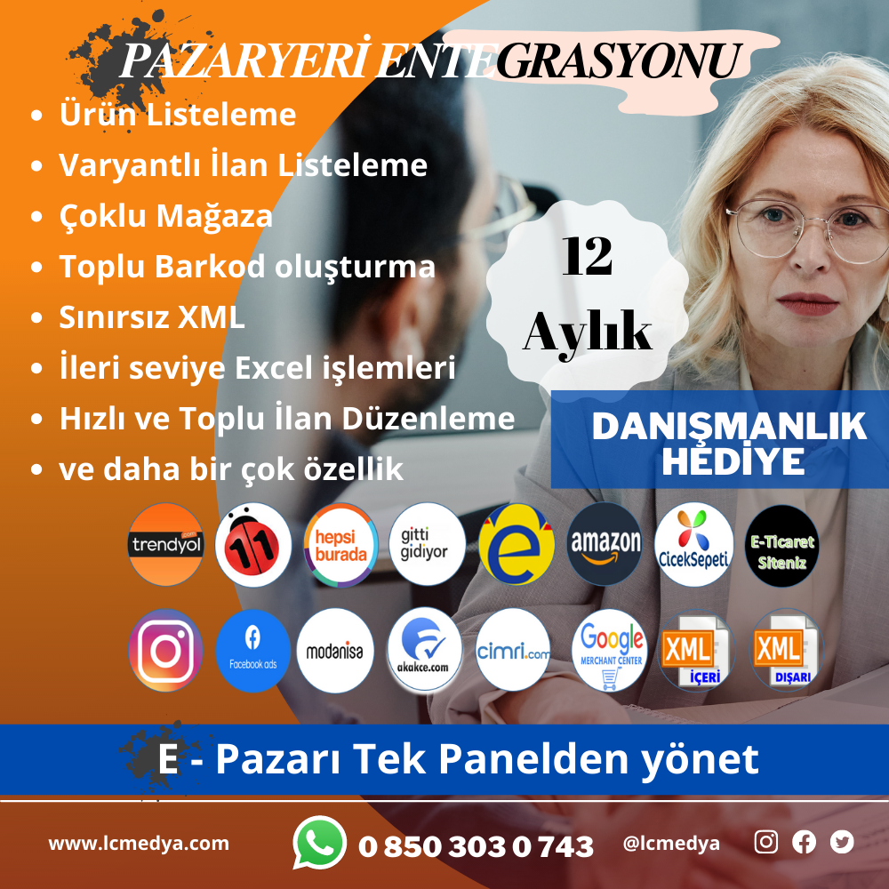  Pazaryeri Entegrasyonu 12 Aylık